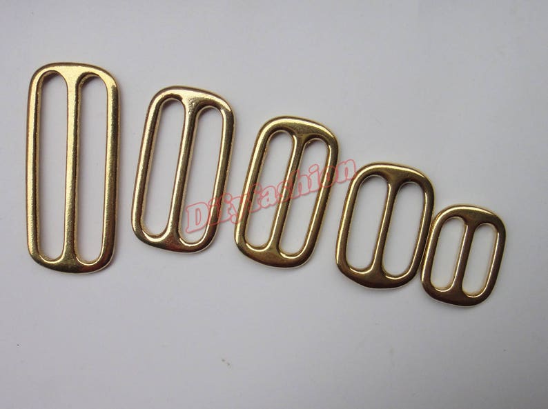 Pure cupper brass Slider Tri Glide Adjust buckle Hardware Bags garment Leathercraft inside diameter 13mm 16mm 20mm 25mm 32mm 38mm 50mm 2pcs