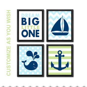 nautical baby boys room decor whale sailboat anchor baby wall decor dream big boy decor nautical playroom decor baby boy nautical nursery