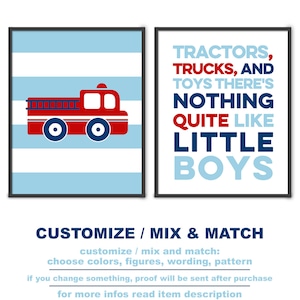 firetruck nursery decor, fire truck toddler room art, firetruck baby wall art, fire truck boys room art, truck nursery PRINT/CANVAS/DIGITAL
