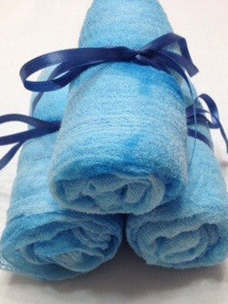 Blue skies Photo Prop fabric Gauze Cotton Cheese Cloth Felting Gauze Hand Dyed 2yds