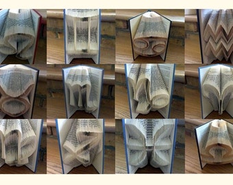 Book Folding Pattern Collection 3: 12 Astrological folded book art designs