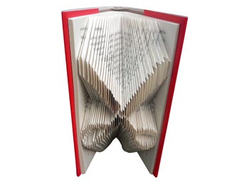 SCISSORS Book Folding Pattern | Folded Book Art Template | Digital Download