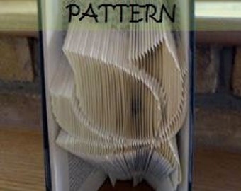 Book folding Pattern: FLOWER design (including instructions) – DIY gift – Papercraft Tutorial