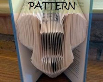 Book folding Pattern: MOUSE design (including instructions) – DIY gift – Papercraft Tutorial