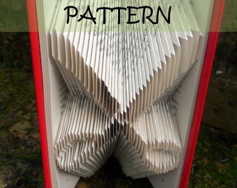 Book folding Pattern: SCISSORS design (including instructions) – DIY gift – Papercraft Tutorial