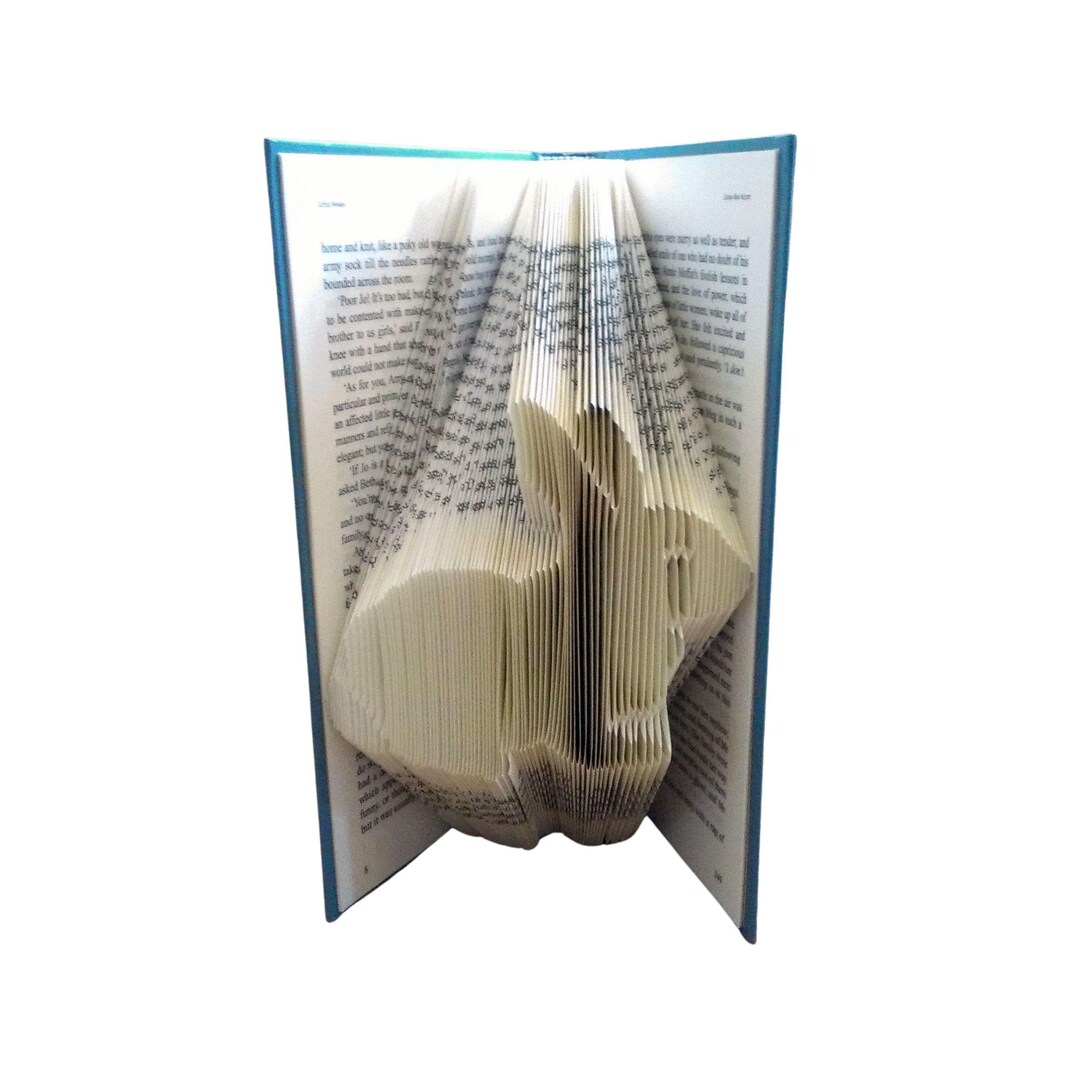 RABBIT Book Folding Pattern | Folded Book Art Template | Digital ...