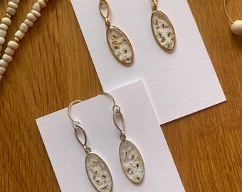 Peaceful light drop earrings - queen Anne’s lace - gold filled - sterling silver - classic - floral