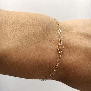 Dainty mustard seed bracelet in rose gold or gold tennis bracelet dainty gifts for her inspire minimal jewelry image 2