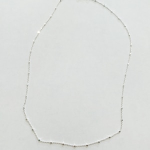 Sterling silver dotted strength chain 18 inches minimal dainty classic timeless necklace zdjęcie 1