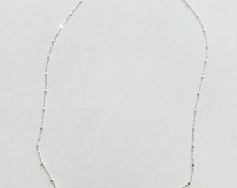 Sterling silver dotted strength chain - 18 inches - minimal- dainty - classic - timeless necklace