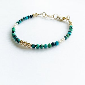 Selah turquoise bracelet turquoise gold filled gold filled rest beaded image 2