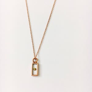 FAITH as a mustard seed necklace. Small, dainty rectangle faith piece gold, silver, rose gold zdjęcie 4