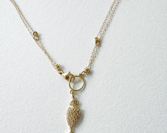 Gold filled fishers of men necklace  -  satellite chain 25inches , delicate , minimal, classic, women’s, heirloom