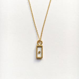 FAITH as a mustard seed necklace. Small, dainty rectangle faith piece gold, silver, rose gold zdjęcie 8