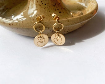 Faithful Mama stamped post earrings - delicate - dainty - gold filled - silver - mother - mom - Mother’s Day- jewelry