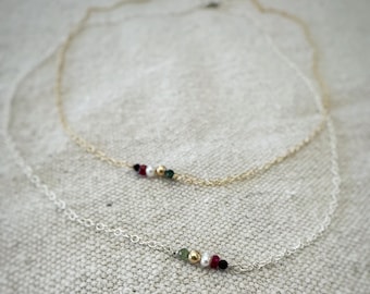 Dainty Salvation Story necklace- gold filled or sterling silver- delicate- faith - Christian