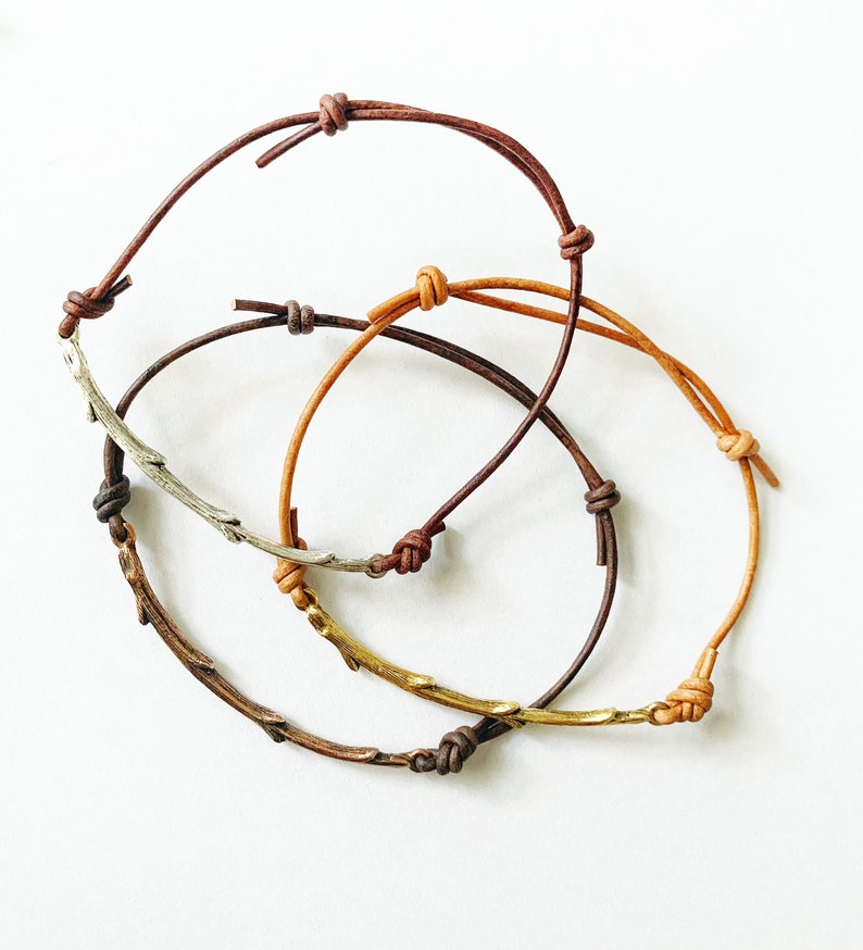 Rooted selah branch bar stacking bracelet