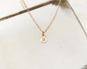 Rose Gold Filled Mustard Seed Necklace: Dainty Faith Jewelry