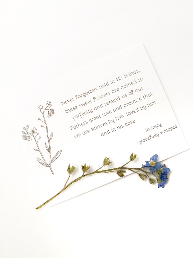 vintage blue floral in gold silver or rose gold Dainty forget me not necklace French country inspired remembrance piece