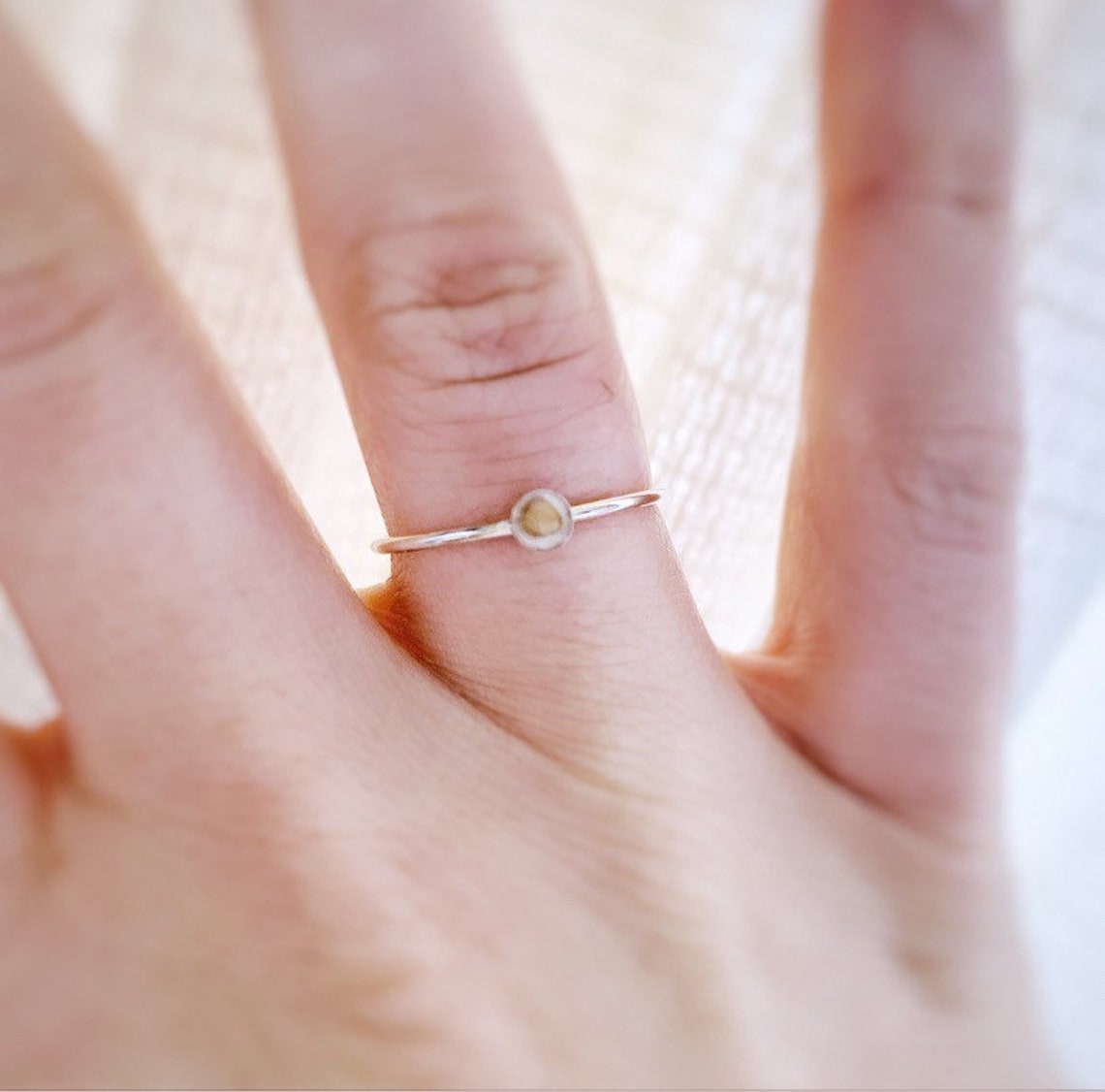 Faith as a Mustard Seed Ring Sterling Silver Delicate Etsy