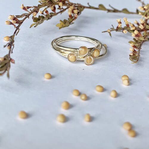 Faith as a Mustard Seed Ring Sterling Silver Delicate Etsy