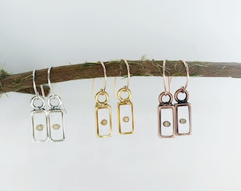 Mustard seed dangle earrings- faith - mountain mover - Christian jewelry