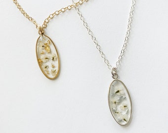 Peaceful light drop necklace - queen Anne’s lace - gold filled - sterling silver - classic - floral