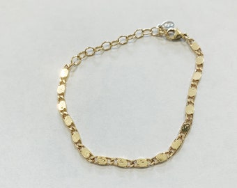 Grace strength bracelet in gold filled Isaiah 48:10 , Christian jewelry - encouragement