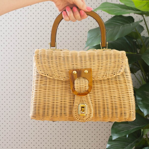 sundance purse  // vintage 60s wicker purse