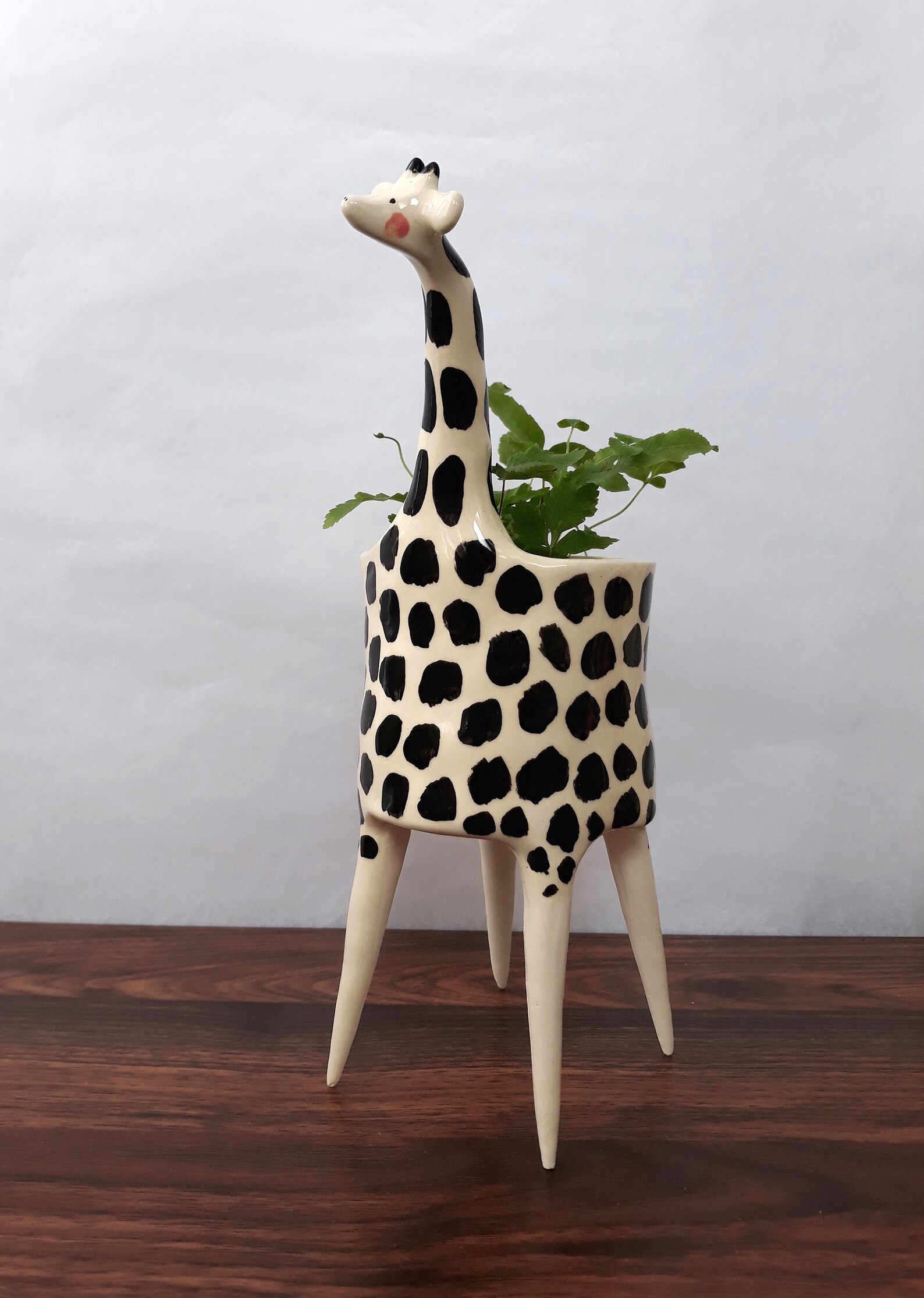 Ceramic Giraffe Planter / indoor planter / succulent planter / Etsy