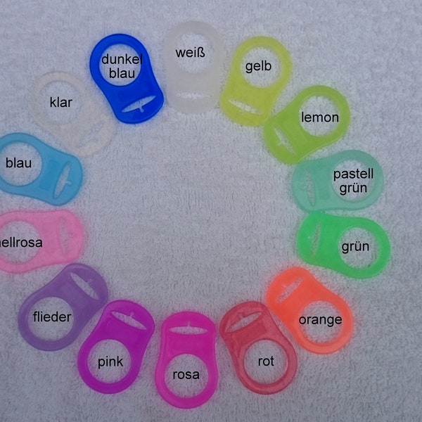 10 silicone rings for pacifier chains