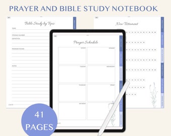 Diario di preghiera digitale e quaderno per lo studio della Bibbia, journaling biblico, Goodnotes