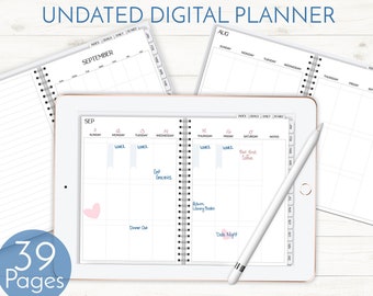 Agenda digitale senza data, Agenda iPad Goodnotes (Scarica PDF)