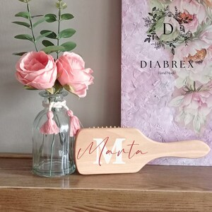 Large Personalized Wooden Hairbrush - Gift - Kids - Wedding - Mother's Day