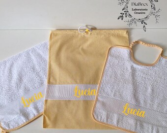 Personalized Kindergarten Set - Machine Embroidered - Back to School - School