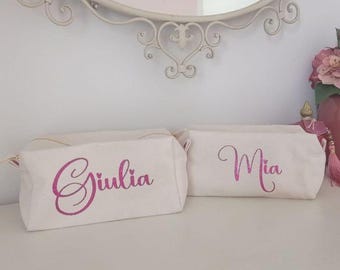 Case - Clutch - Personalized Cotton Beauty Case