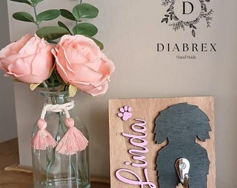 Personalized Hanger for your four-legged friend's leash - Dog - Cat