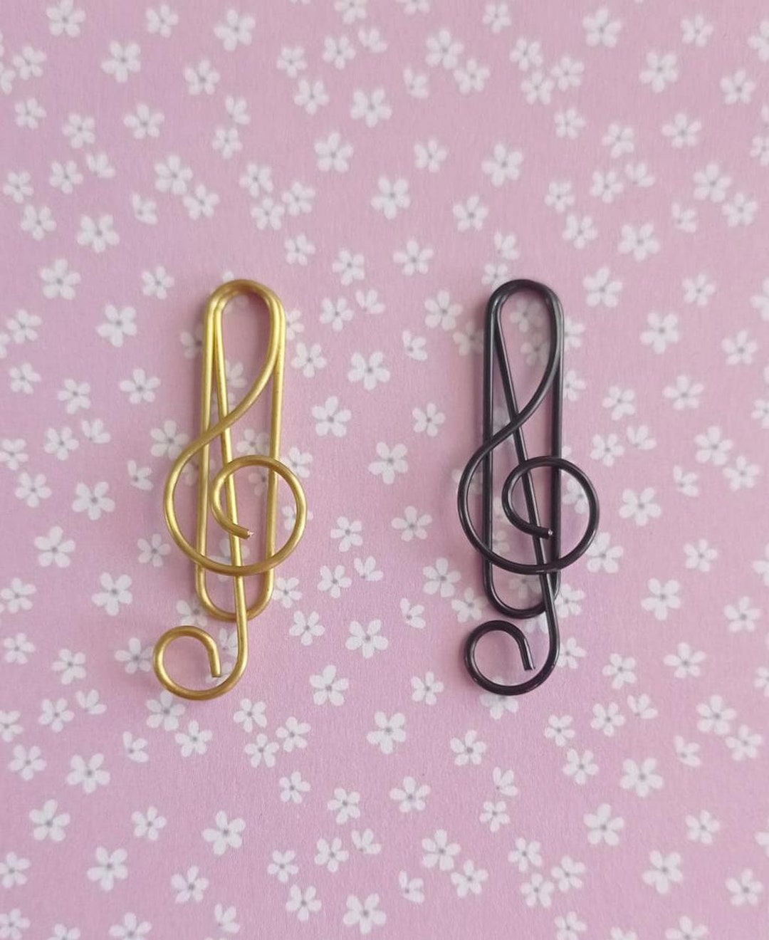 10 Treble Clef Paper Clips Antique Gold or Black Color. Size Etsy