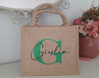 Jute Bag - Bridesmaid - Wedding - Hen Party - Favor - Place Card