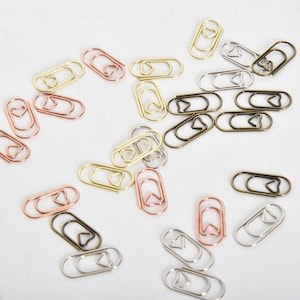 20/50 Pcs Graffette con Cuore - Colore Oro - Oro Rosa - Bronzo - Argento 20mm - Scrapbooking - Bomboniere - Matrimonio