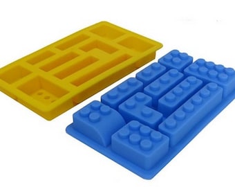 1 o 2 Silicone molds to Construction - Building Blocks - Brick. Plasters - Fondant - Decorating Cakes - Soap- Candles - Chocolate DIY