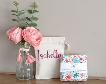 7 Washable Make-up Remover Wipes in 100% Cotton and Bamboo Fiber Sponge with Custom Bag - Reusable - Eco friendly