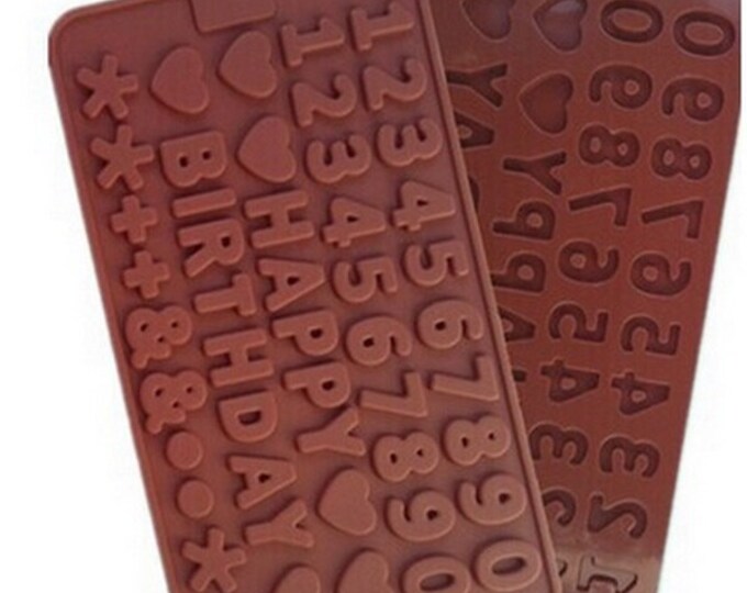 FUNOMOCYA Stampo da Forno in Silicone Numeri E Alfabeto 4 Pezzi per Torte al Cioccolato Gadget da Cucina per Fai-da-Te