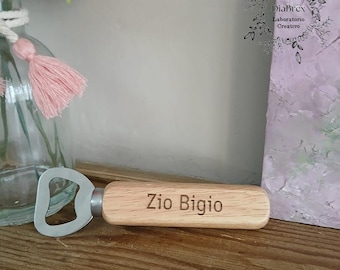 Personalized laser-engraved corkscrew in a gift box