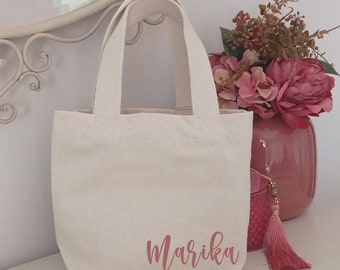 Cotton Bag - Bridesmaid - Wedding - Hen Party - Favor - Place Card