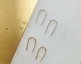 Arch Earrings in Sterling Silver, 14k Gold Fill (Yellow or Rose), Handmade, Made to Order, Made in Kentucky