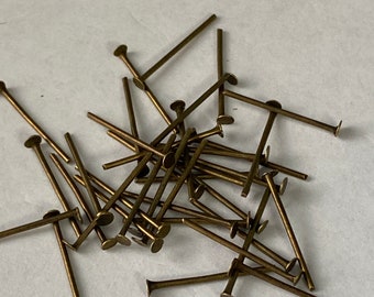 100pcs bronze Flat Head Pin Jewelry Finding 1.8 cm