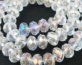 Crystal 8x10mm Faceted Rondelle Loose Beads Top Quality C1002