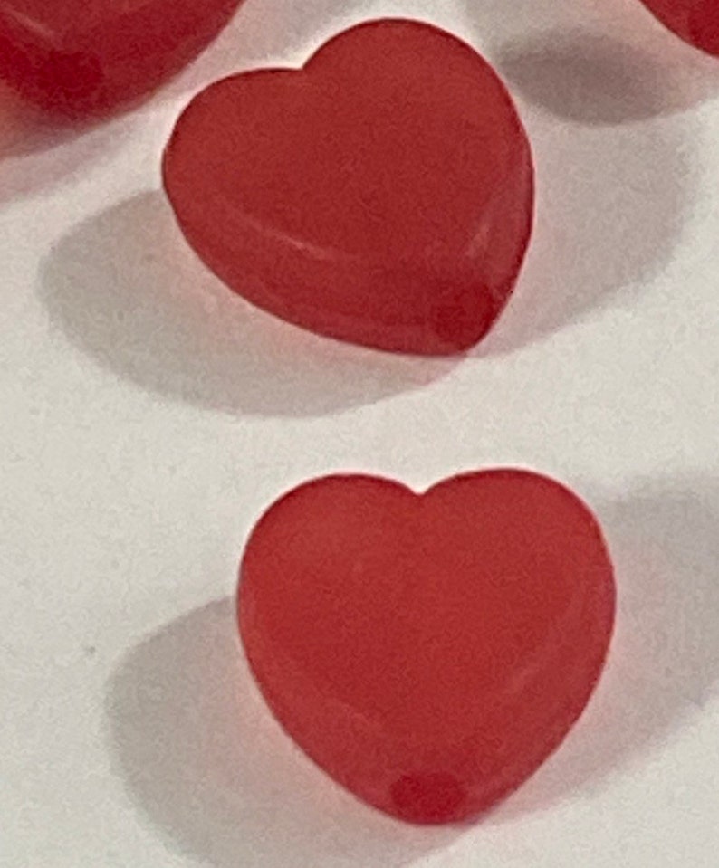 red heart shape beads 9 mm beads