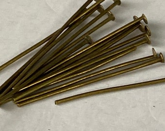 100pcs bronze Flat Head Pin Jewelry Finding 3.5 cm